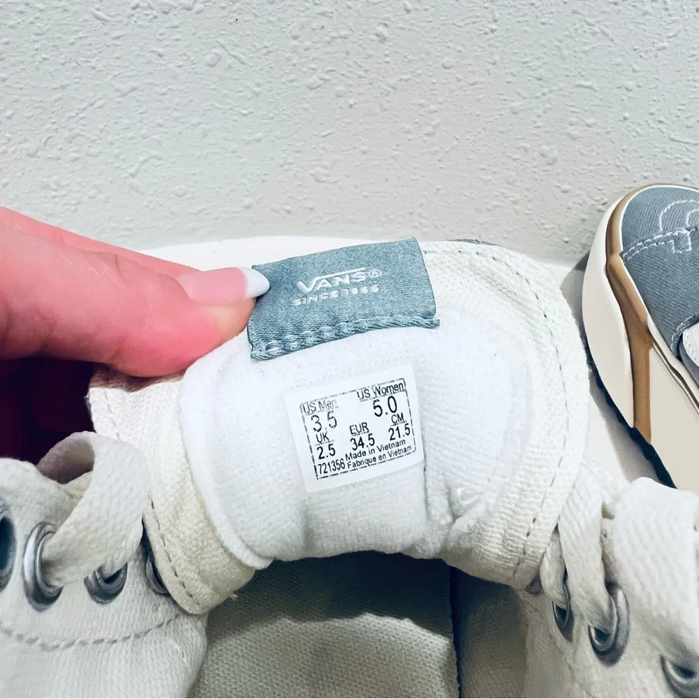 Vans SK-8 Hi Top Tapered Stacked Platform Blue Unisex Sneakers/Sz:W:5/M:3.5/NWT - Picture 13 of 16